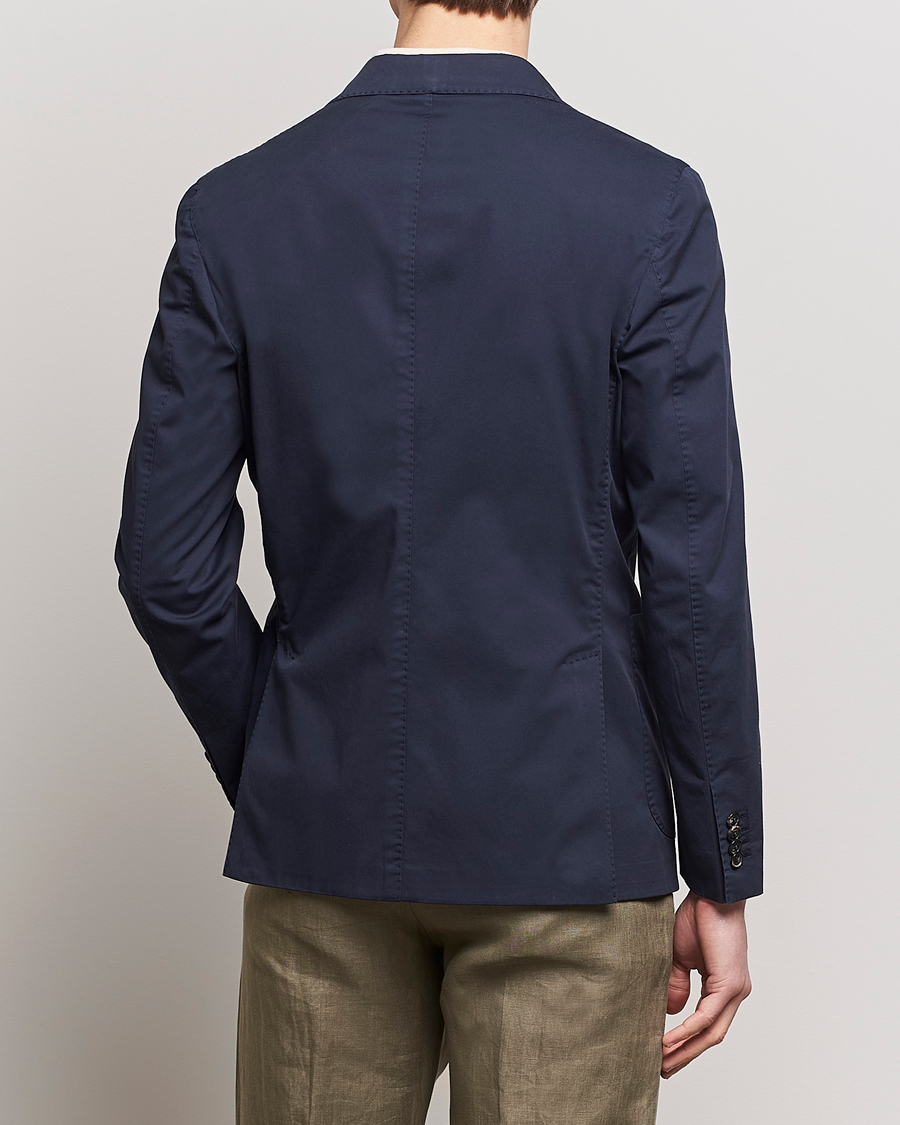 Hombres | Blazers | Incotex | Unconstructed Comfort Cotton Blazer Navy