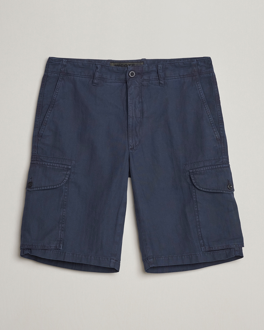 Hombres | Pantalones cortos | Incotex | Cotton Cargo Shorts Navy