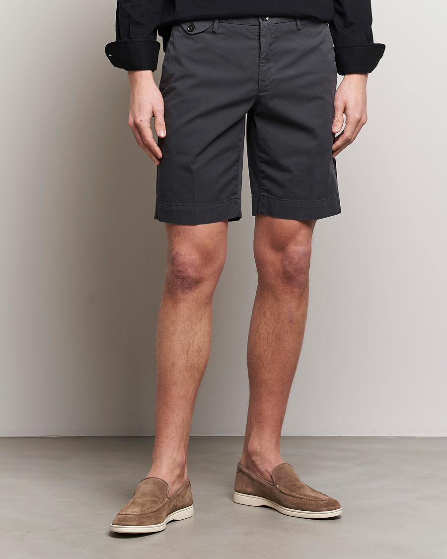 Hombres | Pantalones cortos chinos | Incotex | Cotton Comfort Shorts Black
