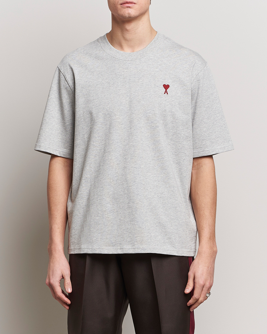 Hombres | Camisetas de manga corta | AMI | Heart Logo T-Shirt Heather Grey