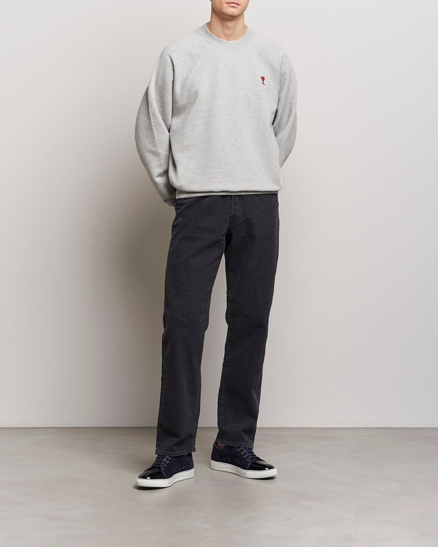 Hombres | Jerséis y prendas de punto | AMI | Heart Logo Sweatshirt Heather Grey