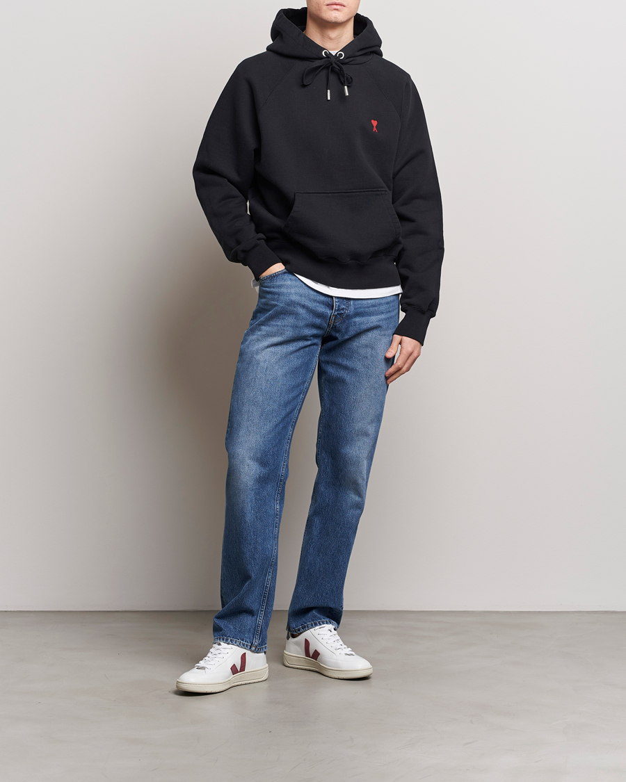 Hombres | Jerséis y prendas de punto | AMI | Heart Logo Hoodie Black