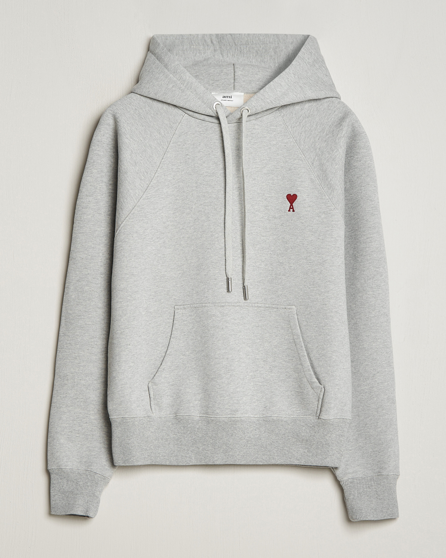 Hombres | Jerséis y prendas de punto | AMI | Heart Logo Hoodie Heather Grey