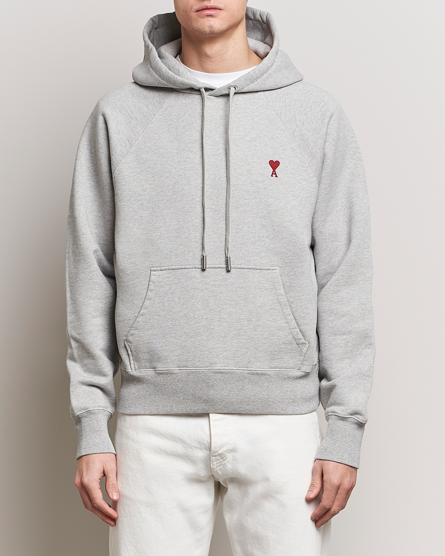 Hombres | Jerséis y prendas de punto | AMI | Heart Logo Hoodie Heather Grey