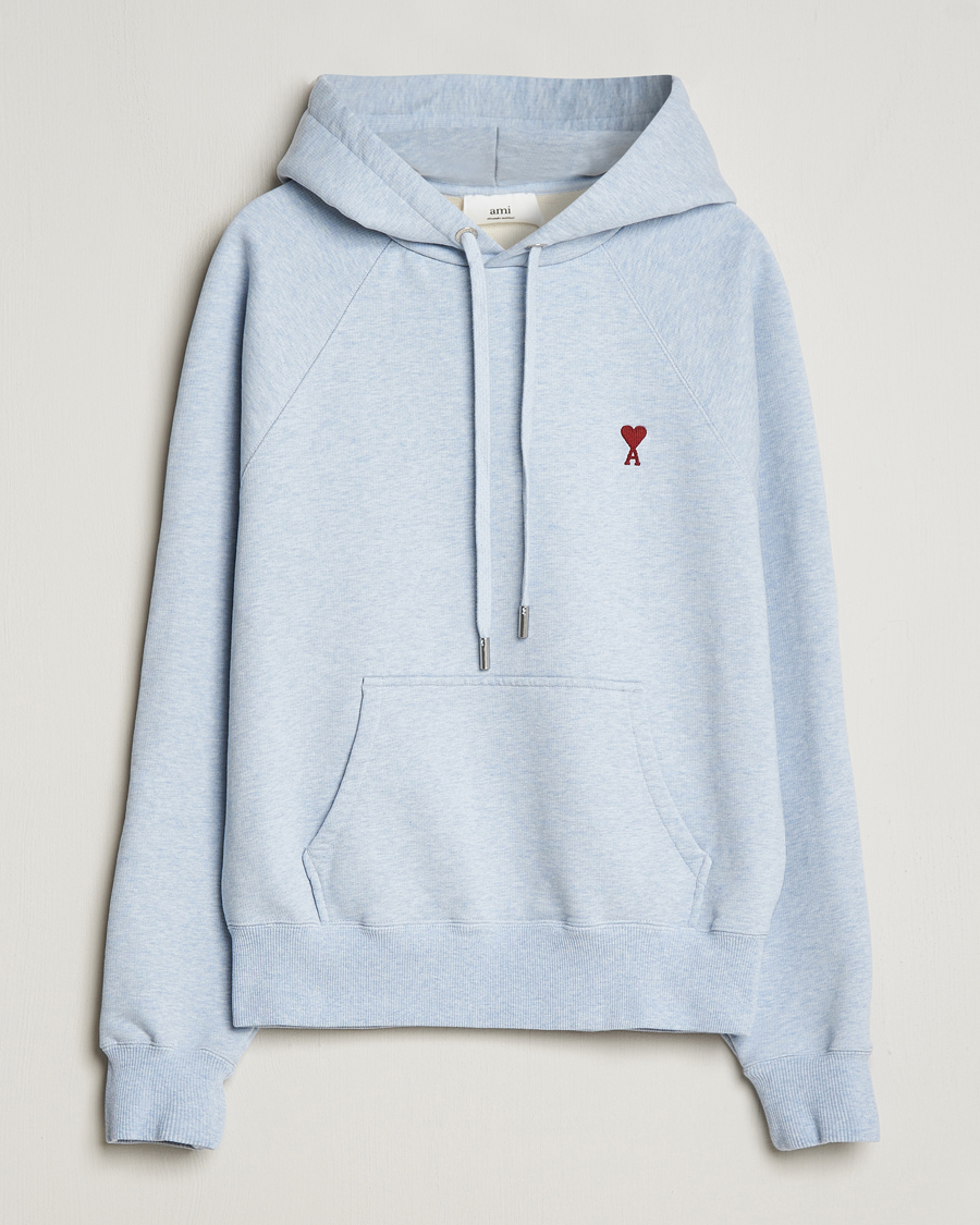 Hombres | Jerséis y prendas de punto | AMI | Heart Logo Hoodie Heather Blue