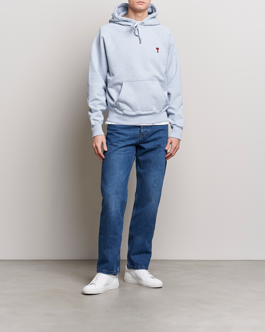 Hombres | Jerséis y prendas de punto | AMI | Heart Logo Hoodie Heather Blue