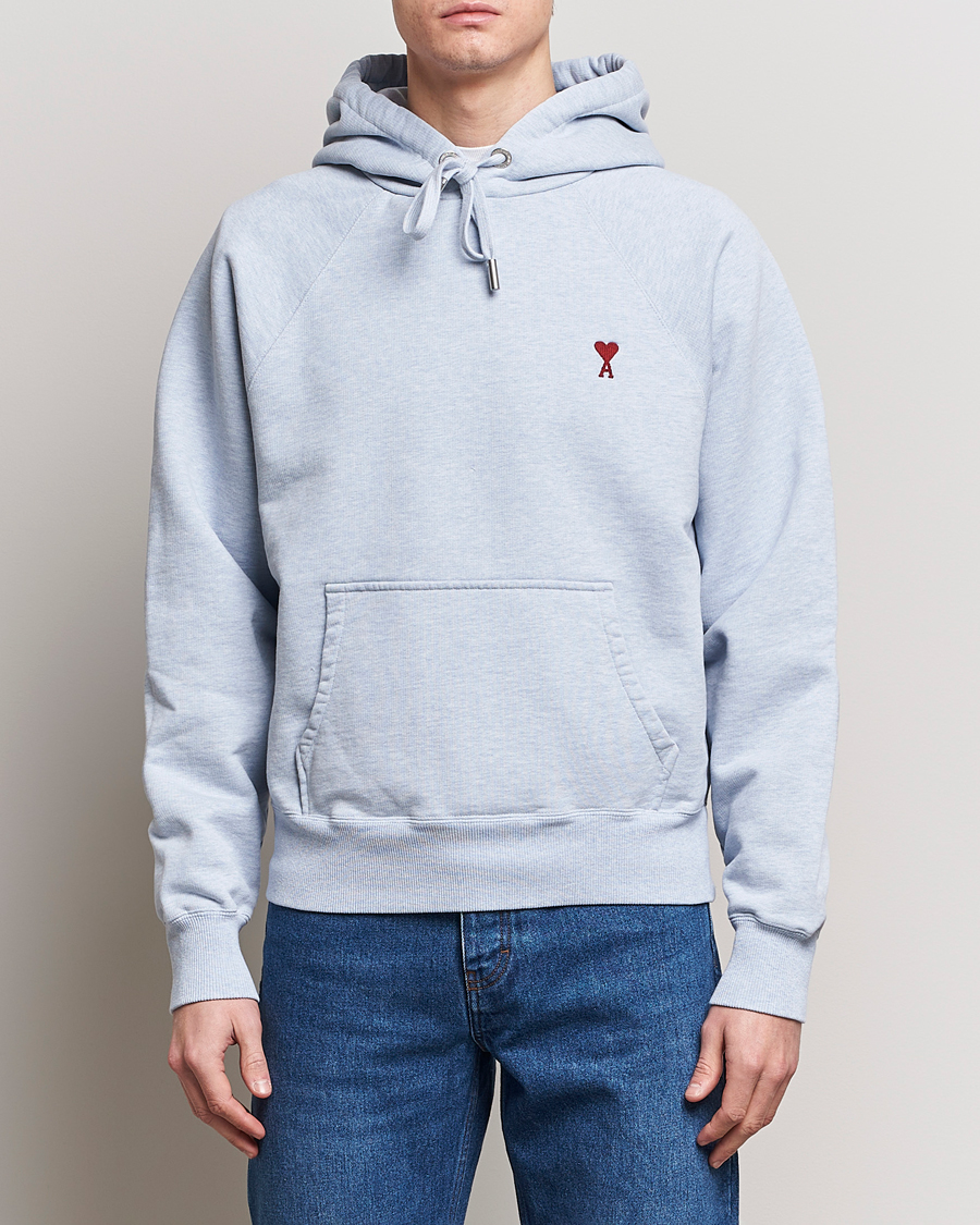 Hombres | Jerséis y prendas de punto | AMI | Heart Logo Hoodie Heather Blue