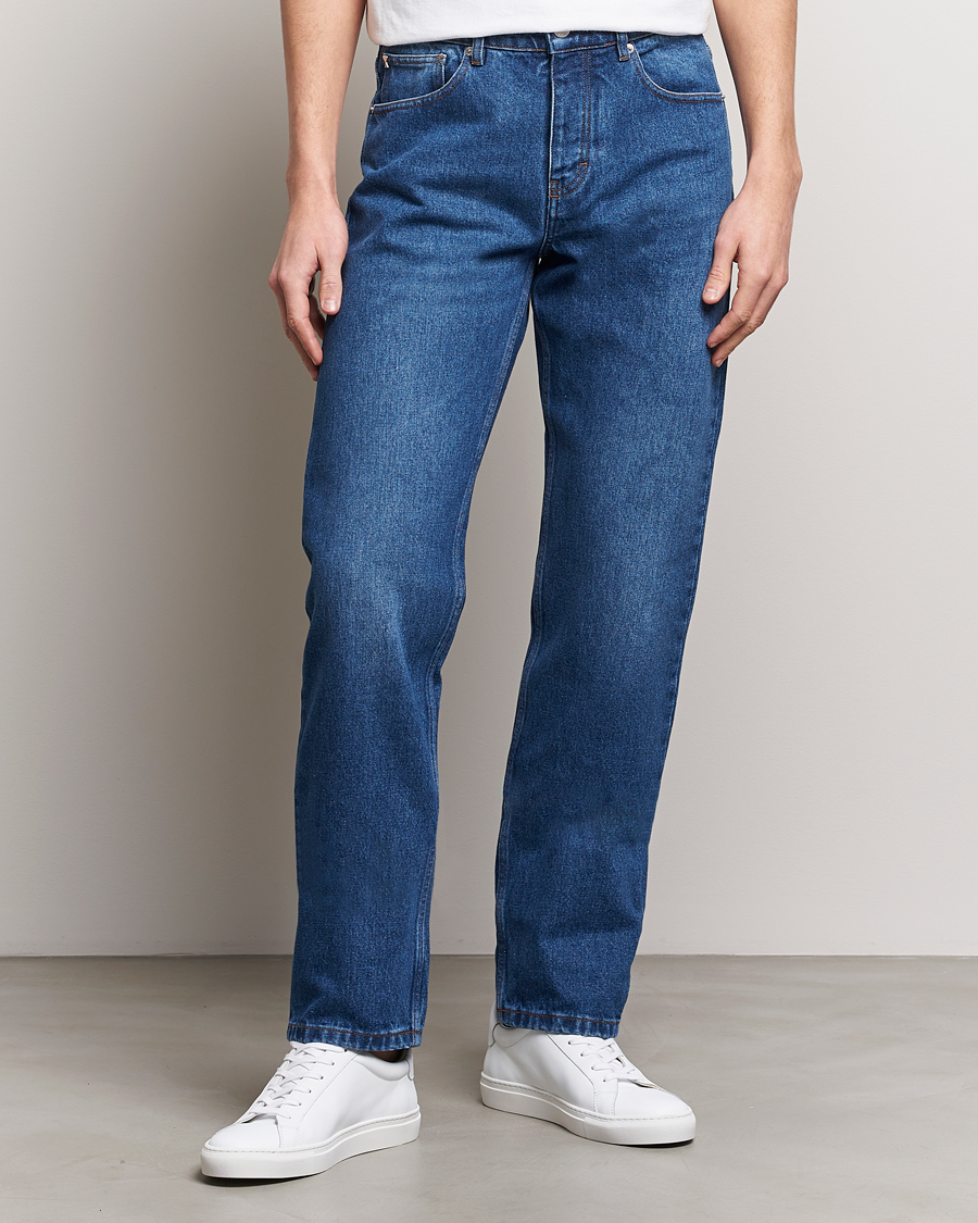 Hombres | Ropa | AMI | Classic Fit Jeans Used Blue