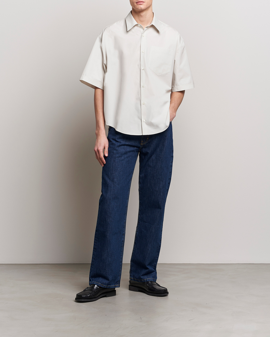 Hombres | Camisas | AMI | Boxy Fit Short Sleeve Shirt Chalk White