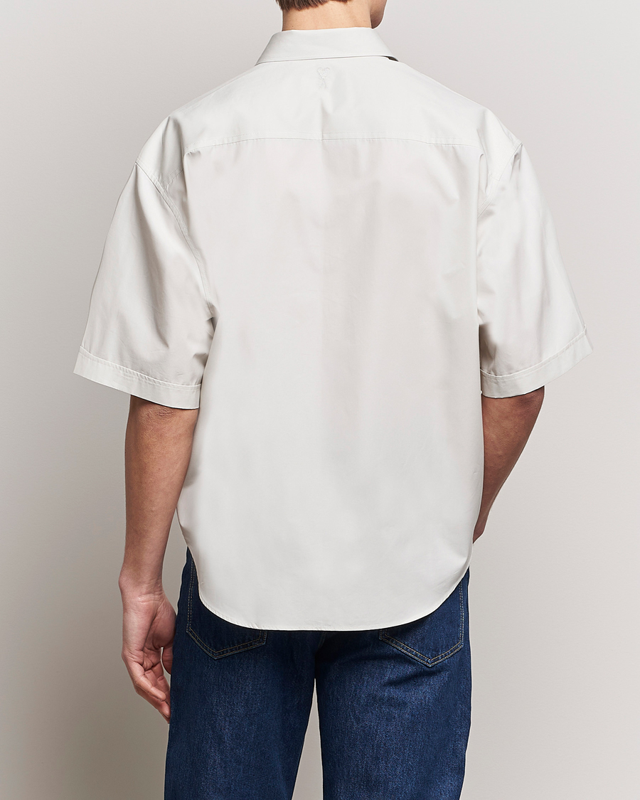 Hombres | Camisas | AMI | Boxy Fit Short Sleeve Shirt Chalk White