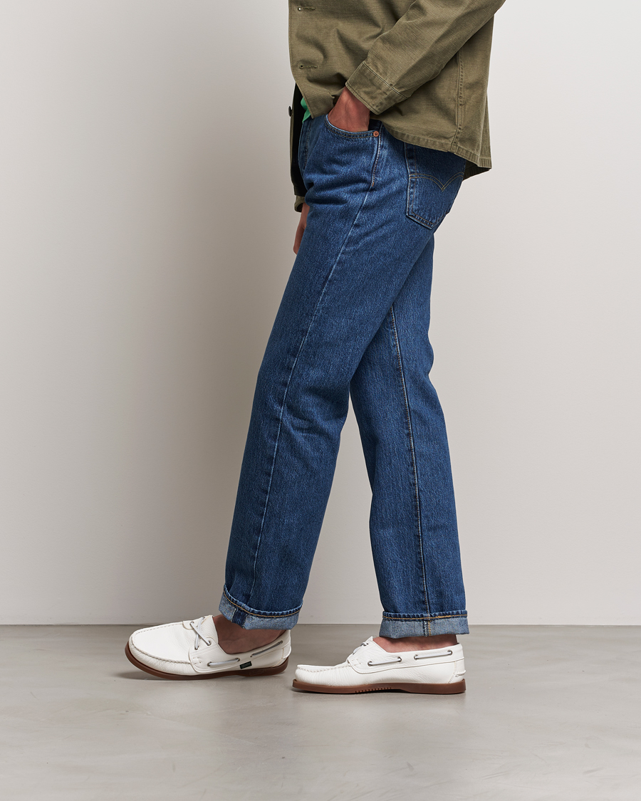 Hombres | Contemporary Creators | Paraboot | Barth Boat Shoe White Deerskin