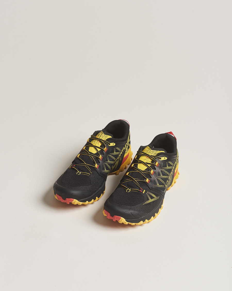 Hombres | Zapatillas negras | La Sportiva | Bushido III Trail Running Sneakers Black/Yellow