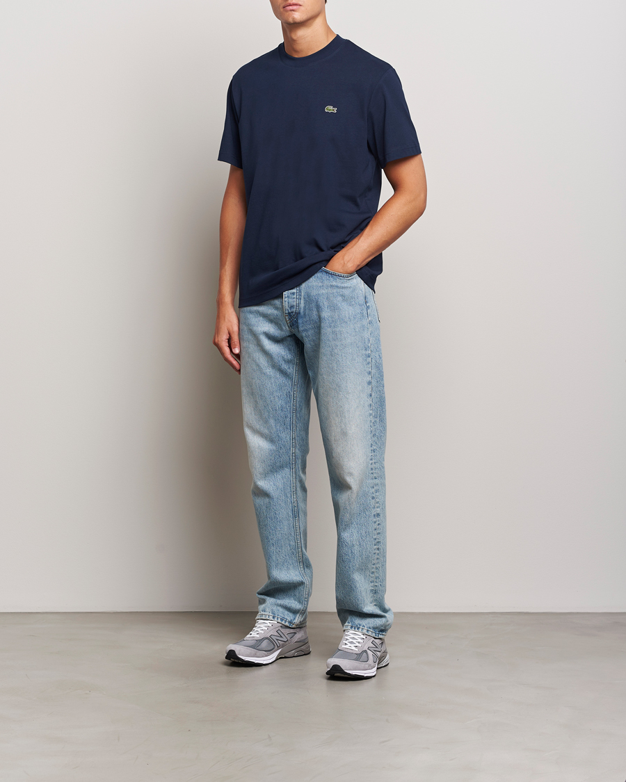 Hombres | Camisetas | Lacoste | Crew Neck T-Shirt Navy Blue