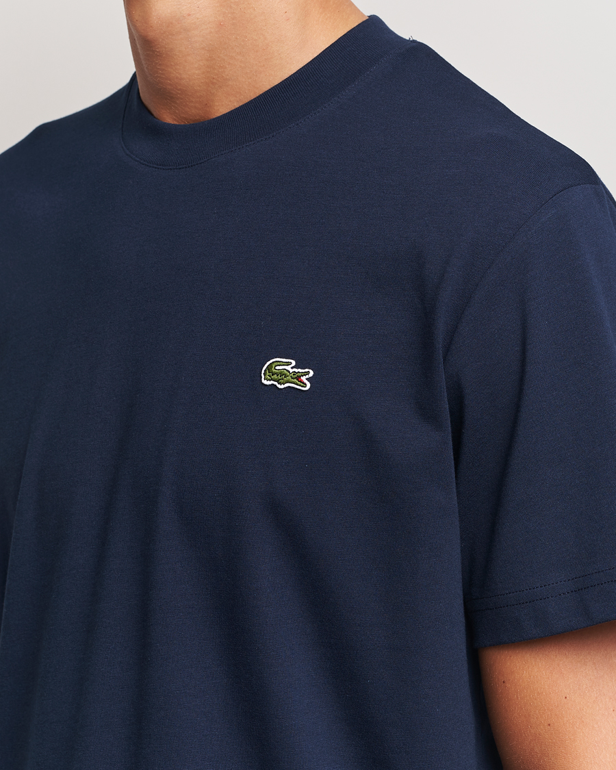 Hombres | Camisetas | Lacoste | Crew Neck T-Shirt Navy Blue