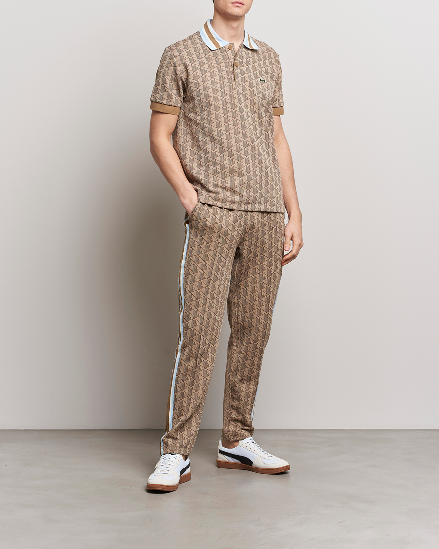Hombres | Polos | Lacoste | Classic Fit Monogram Polo Croissant/Cookie
