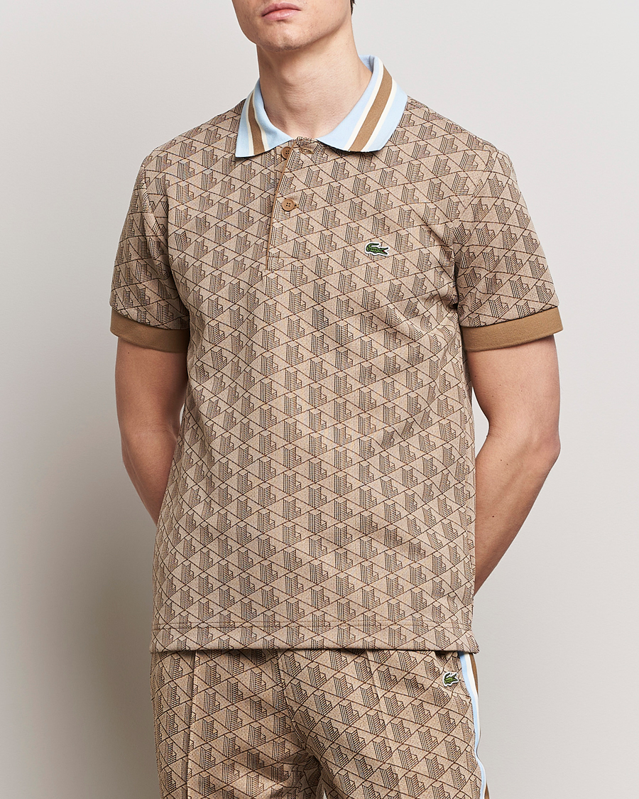 Hombres | Ropa | Lacoste | Classic Fit Monogram Polo Croissant/Cookie