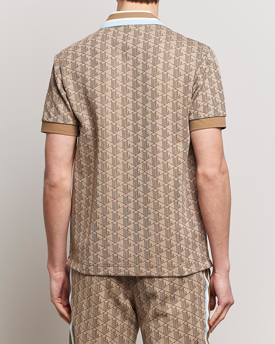 Hombres | Polos | Lacoste | Classic Fit Monogram Polo Croissant/Cookie