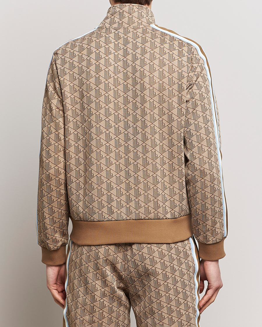 Hombres | Jerséis y prendas de punto | Lacoste | Monogram Full Zip Track Jacket Croissant/Cookie