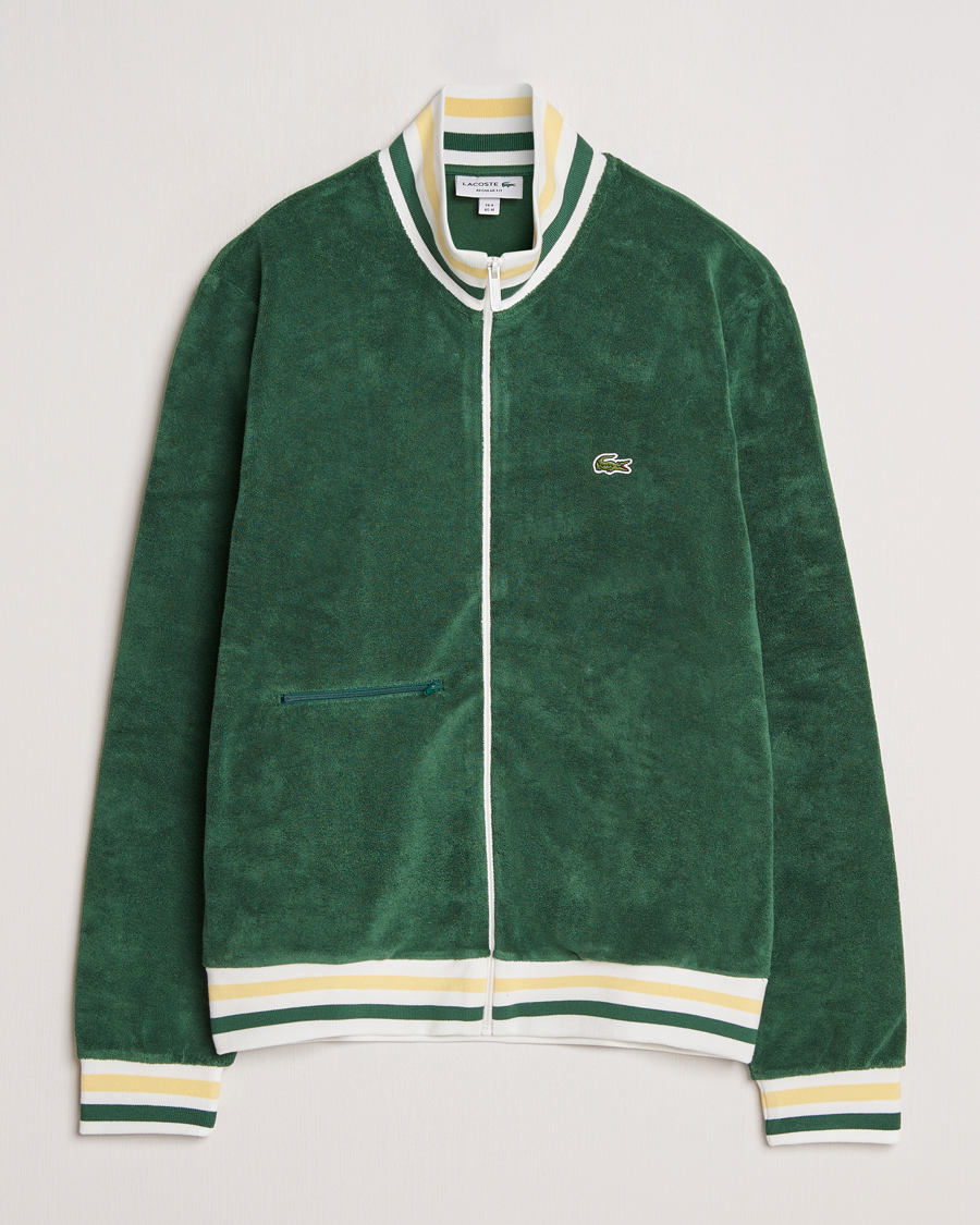 Hombres | Jerséis y prendas de punto | Lacoste | Terry Full Zip Sweatshirt Green