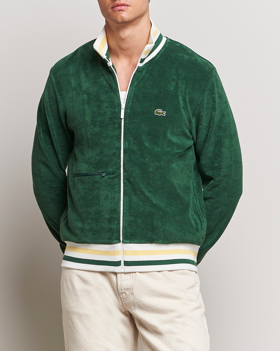 Hombres | Jerséis y prendas de punto | Lacoste | Terry Full Zip Sweatshirt Green