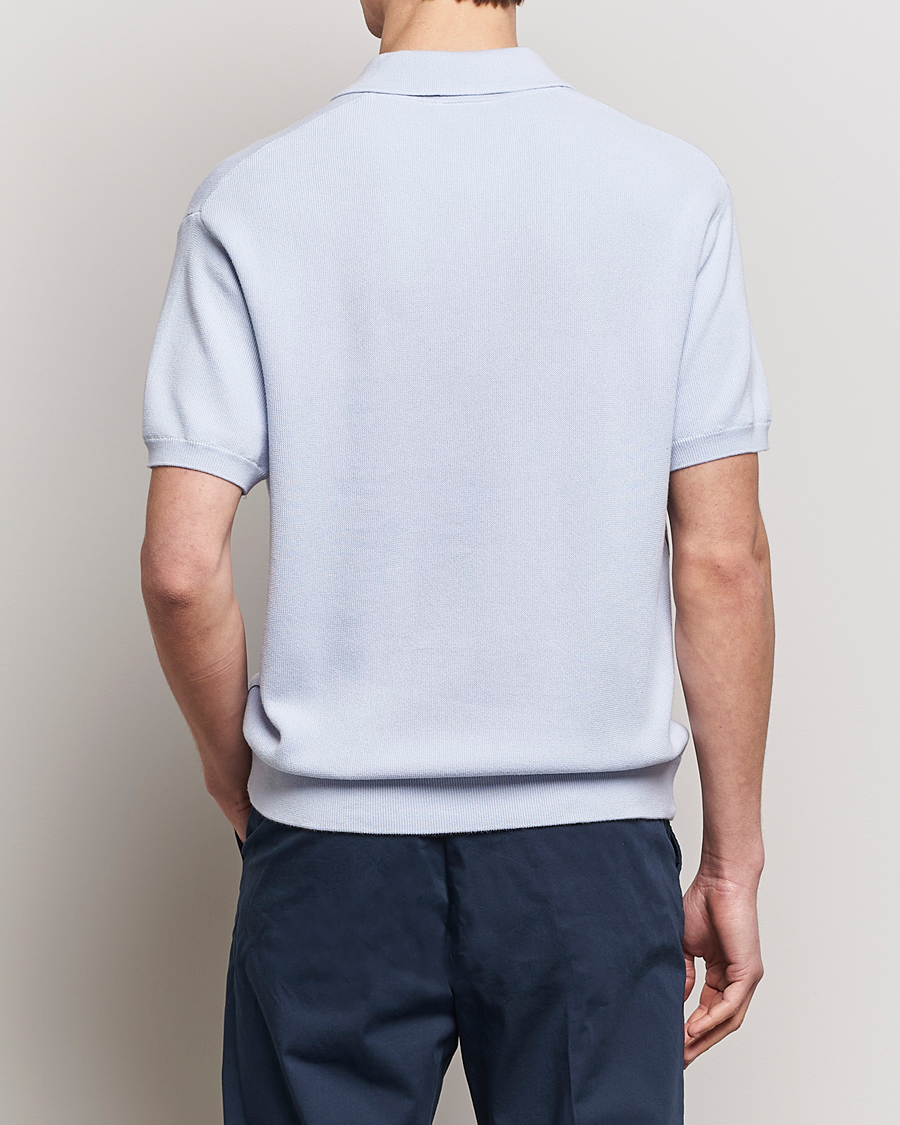 Hombres | Polos | Lacoste | Relaxed Fit Moss Stitched Knitted Polo Phoenix Blue