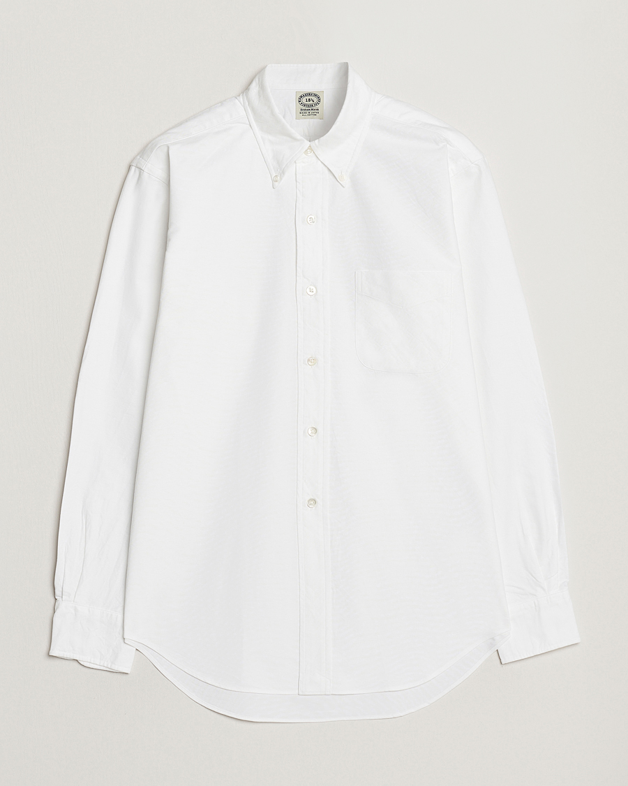 Hombres | Camisas | Kamakura Shirts | Vintage Ivy Oxford Button Down Shirt White
