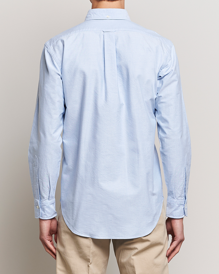 Hombres | Camisas | Kamakura Shirts | Vintage Ivy Oxford Button Down Shirt Light Blue