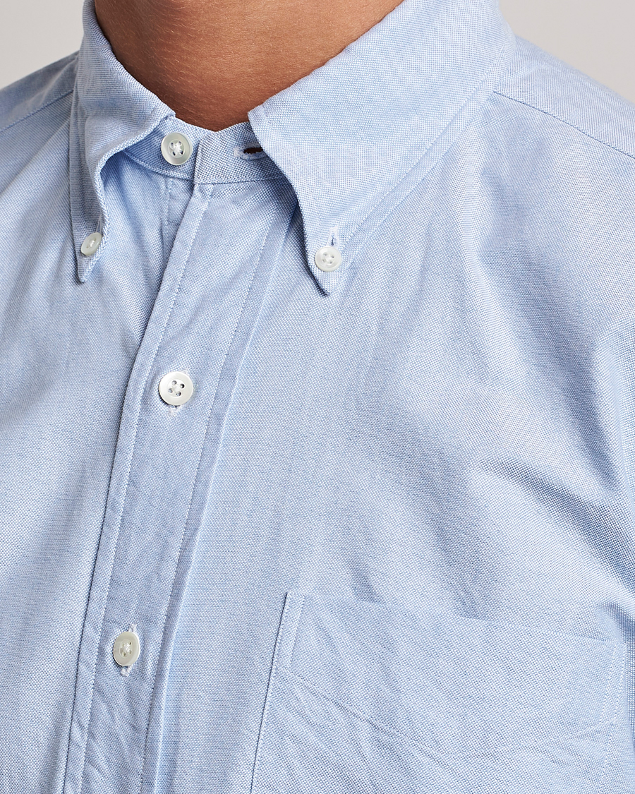 Hombres | Camisas | Kamakura Shirts | Vintage Ivy Oxford Button Down Shirt Light Blue
