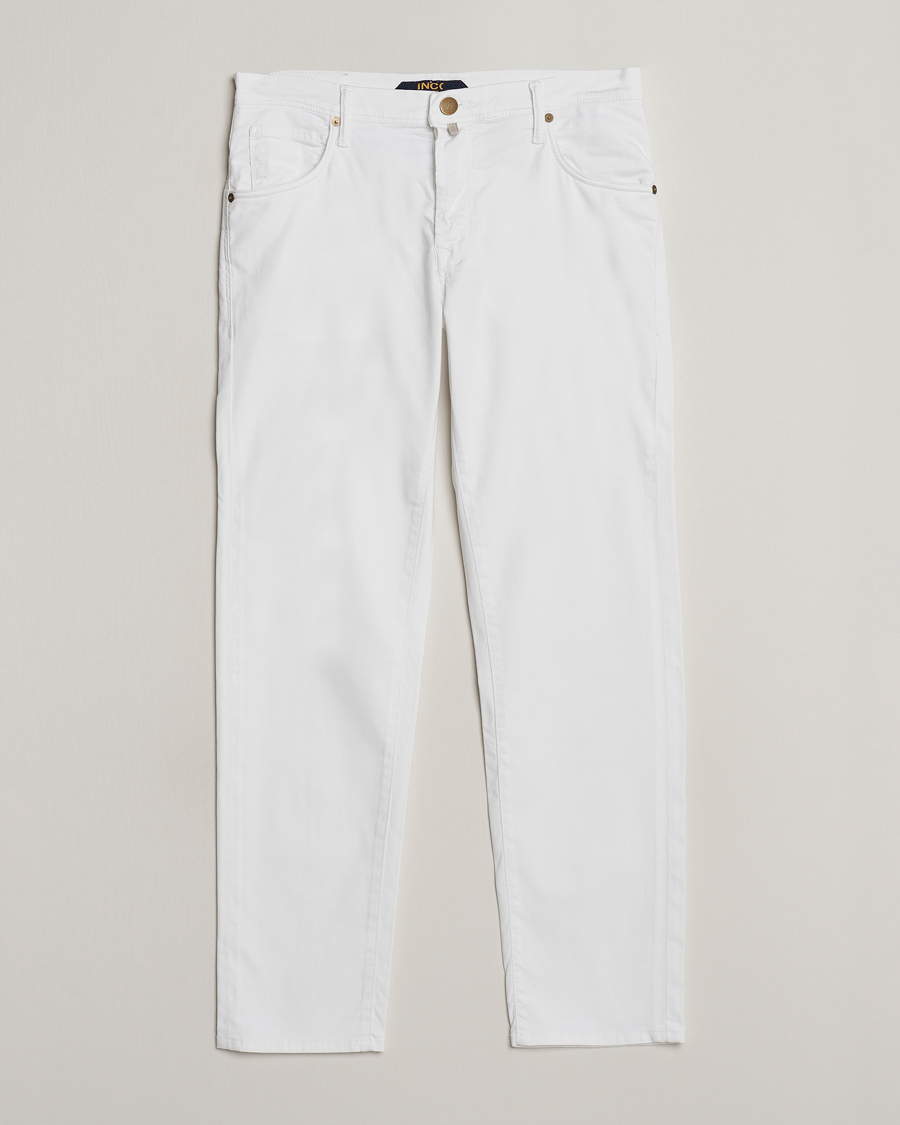 Hombres | Pantalones | Incotex | 5-Pocket Cotton/Stretch Pants White