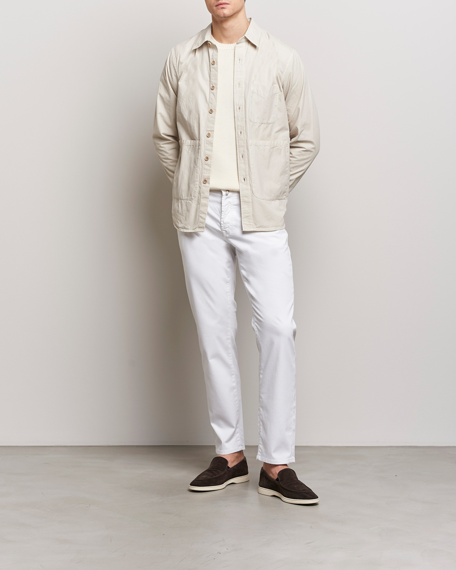 Hombres | Pantalones | Incotex | 5-Pocket Cotton/Stretch Pants White