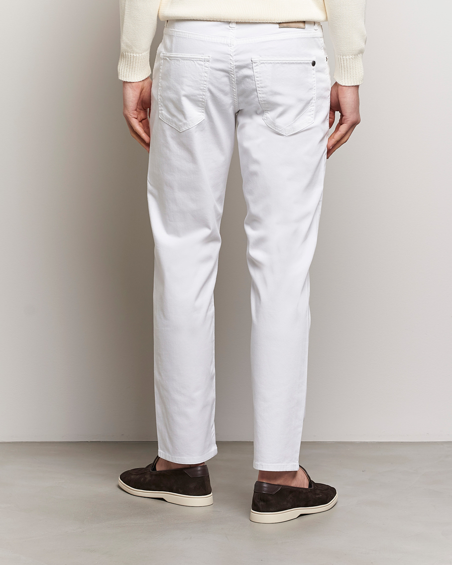 Hombres | Pantalones | Incotex | 5-Pocket Cotton/Stretch Pants White