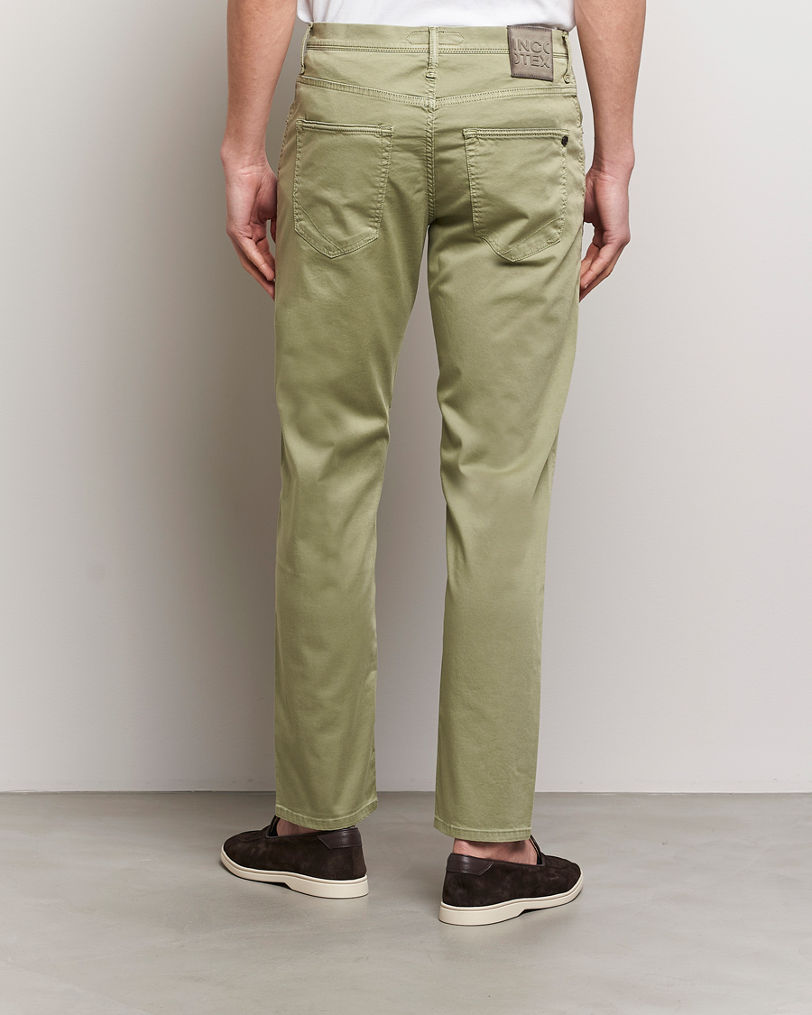 Hombres | Pantalones | Incotex | 5-Pocket Cotton/Stretch Pants Sage