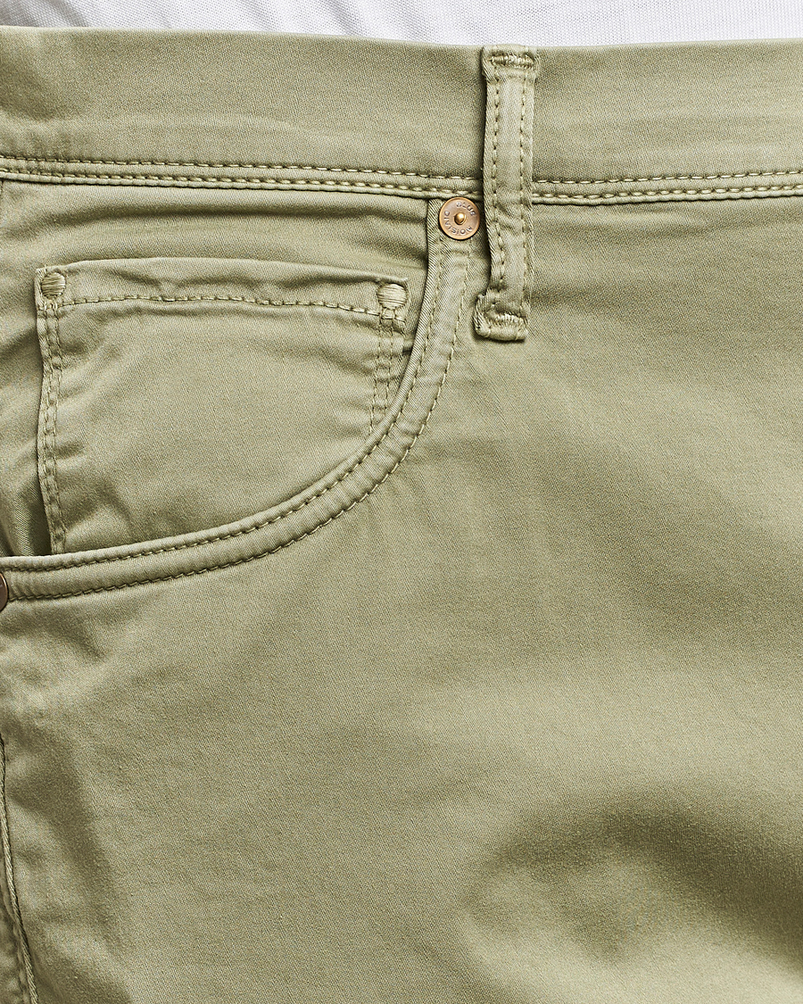 Hombres | Pantalones | Incotex | 5-Pocket Cotton/Stretch Pants Sage