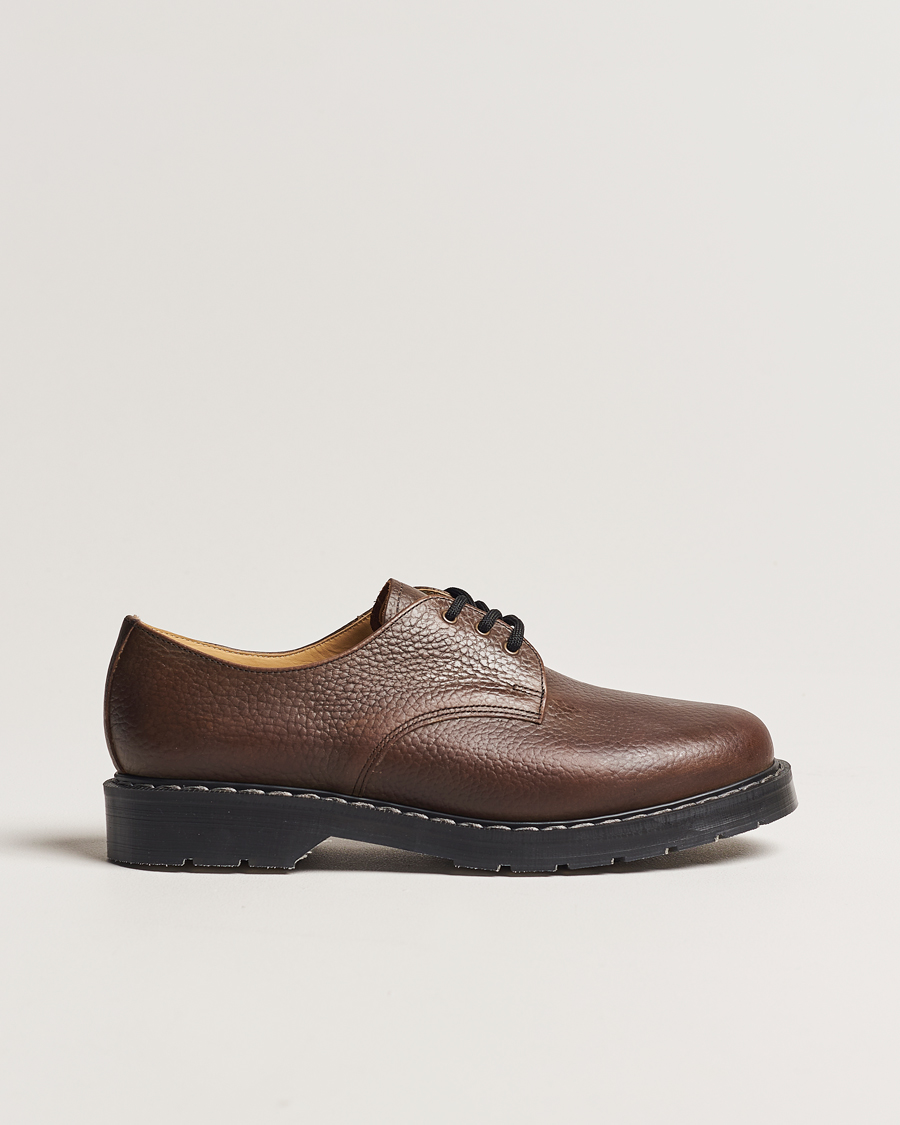 Hombres | Zapatos derby | Solovair | 3 Eye Gibson Shoe Brown Grain