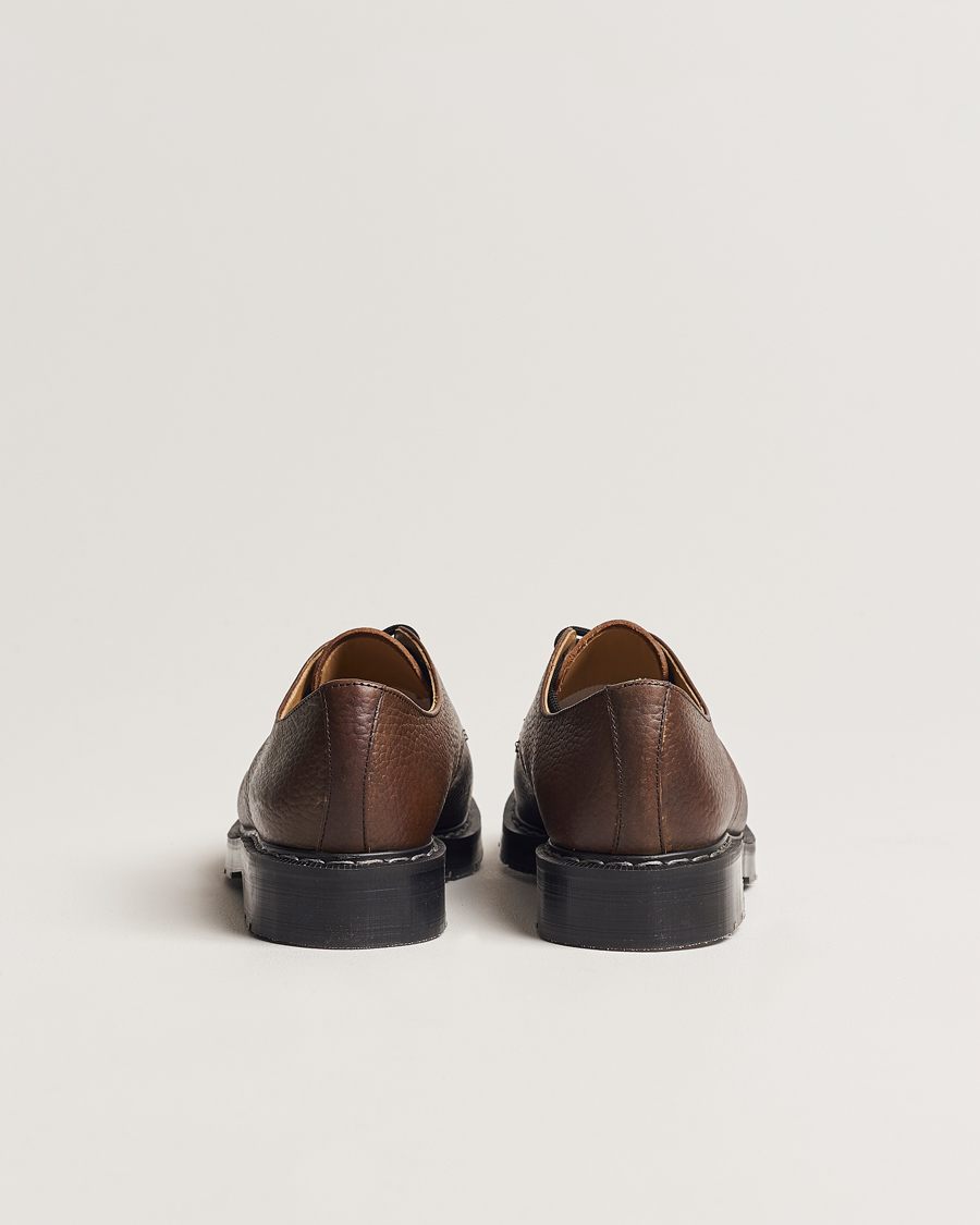Hombres | Zapatos hechos a mano | Solovair | 3 Eye Gibson Shoe Brown Grain