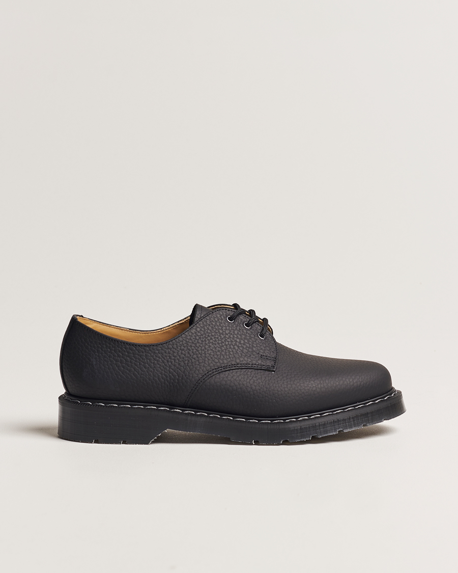 Hombres | Solovair 3 Eye Gibson Shoe Black Grain | Solovair | 3 Eye Gibson Shoe Black Grain