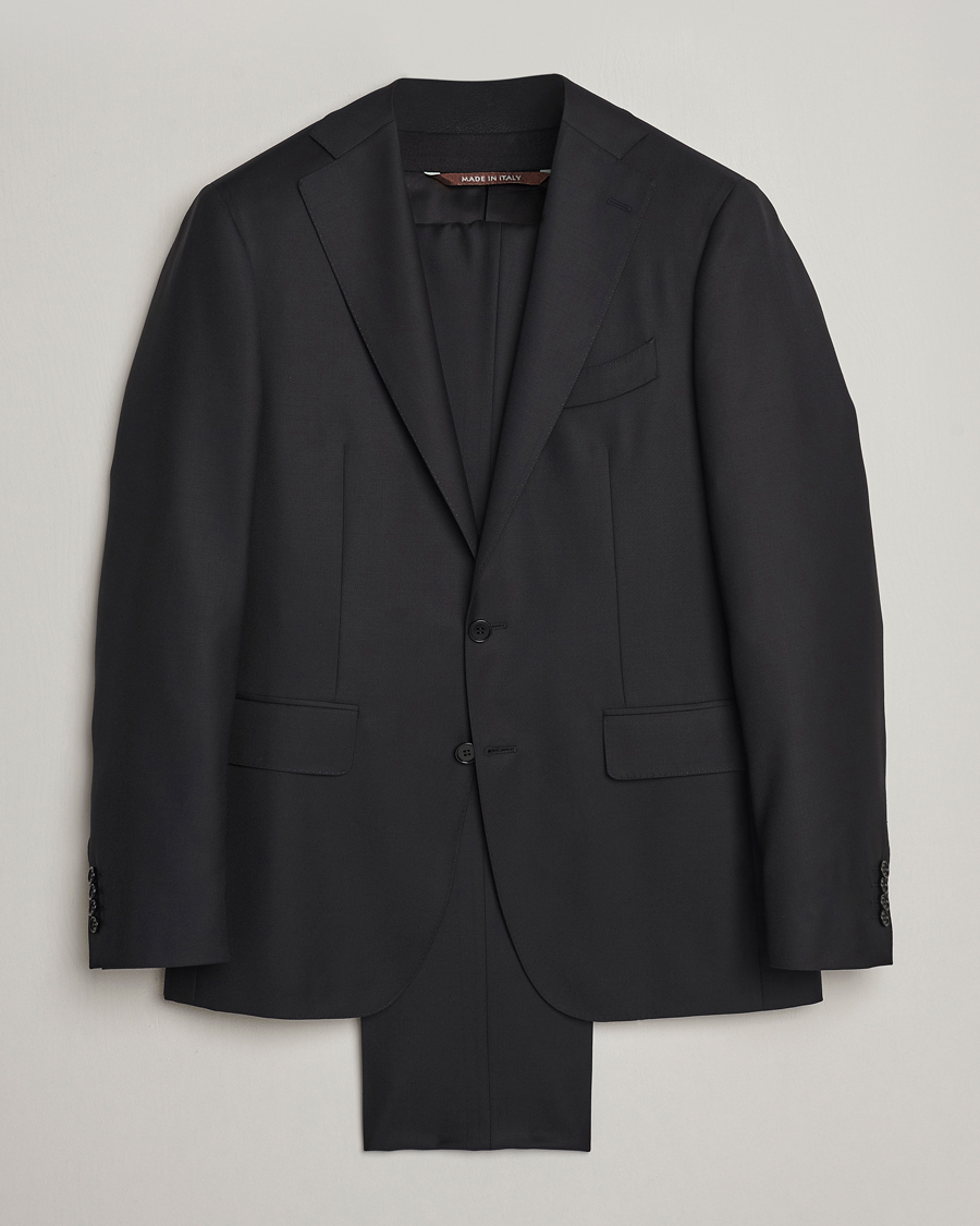 Hombres | Trajes | Canali | Capri Super 130s Wool Suit Black