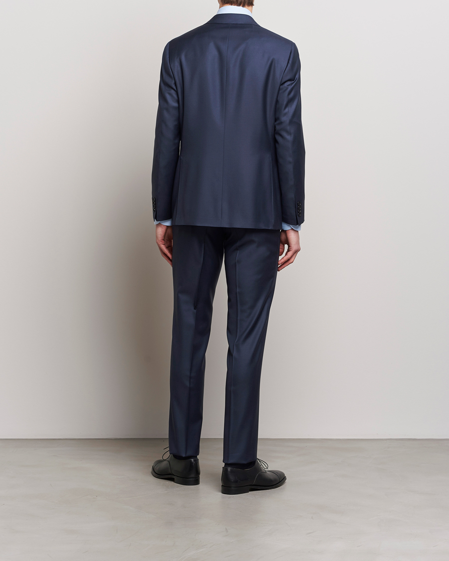 Hombres | Trajes | Canali | Capri Super 130s Wool Suit Navy