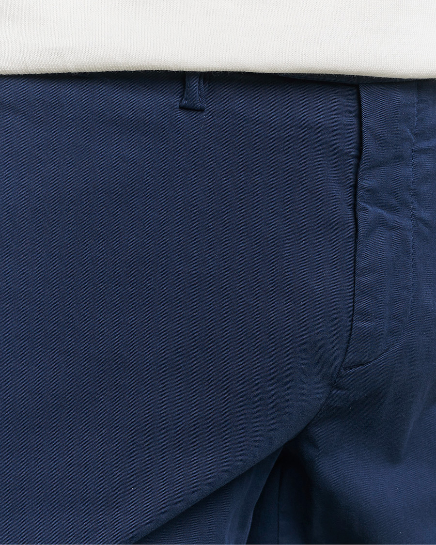 Hombres | Pantalones | Canali | Cotton Stretch Chinos Dark Blue