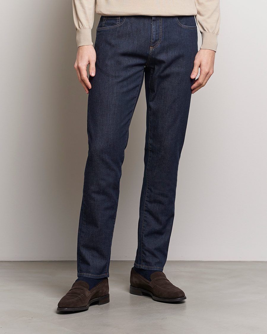 Hombres | Business & Beyond | Canali | Slim Fit 5-Pocket Jeans Dark Indigo