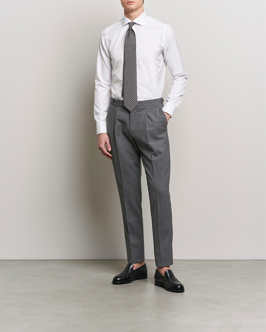 Hombres | Formal | Canali | Slim Fit Cotton Shirt White