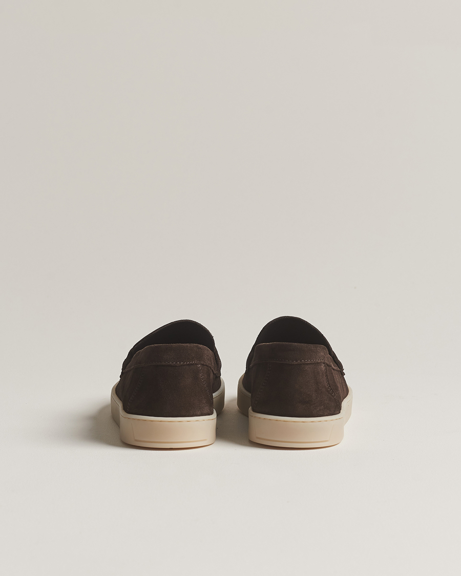 Hombres | Zapatos de ante | Canali | Summer Loafers Dark Brown Suede