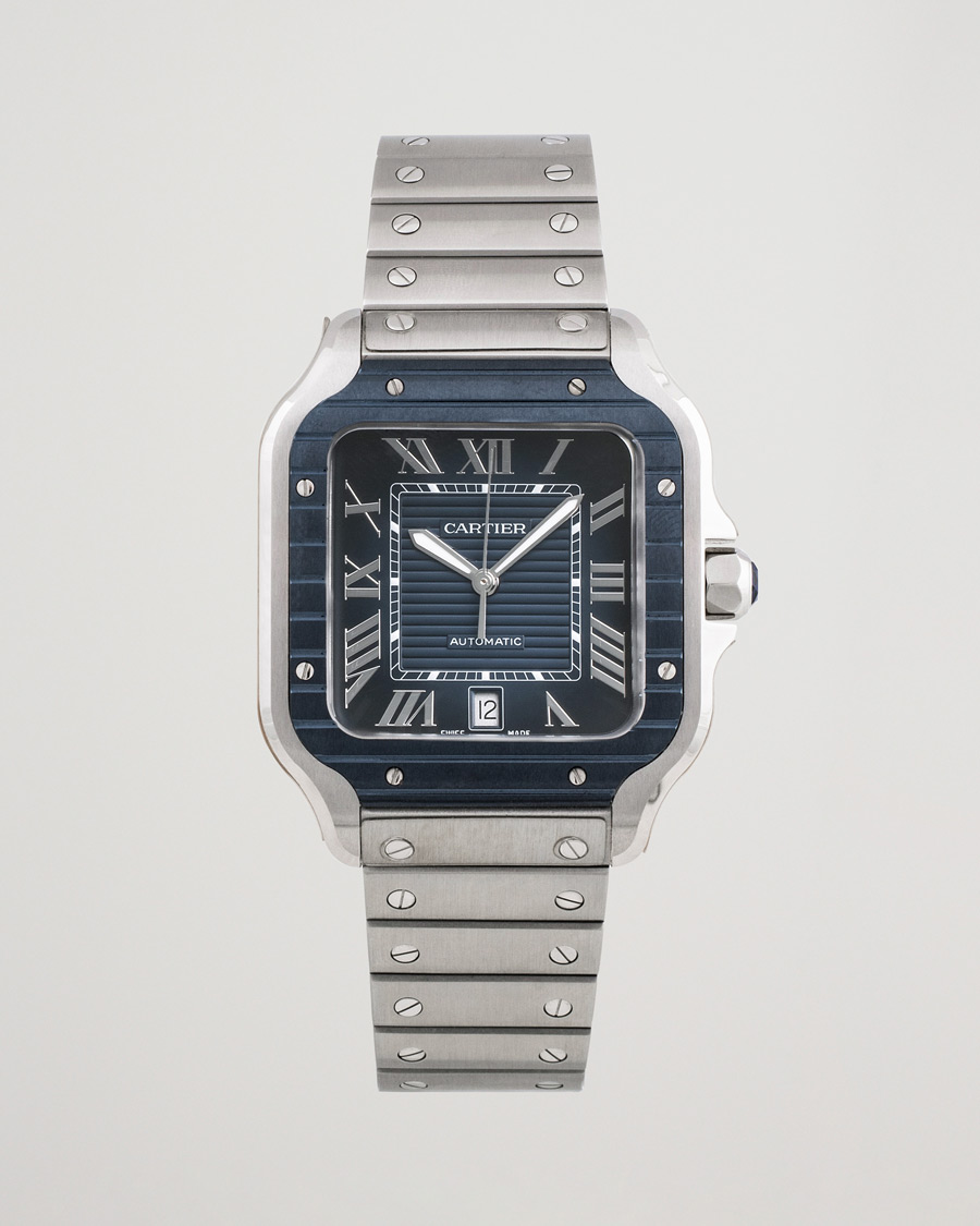 Hombres | Cartier Pre-Owned Santos De Cartier Steel WSSA0048 Silver | Cartier Pre-Owned | Santos De Cartier Steel WSSA0048 Silver
