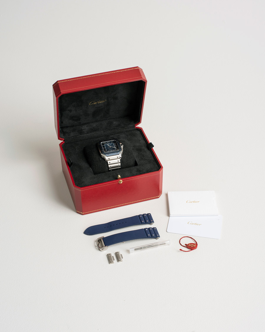 Hombres | Cartier Pre-Owned Santos De Cartier Steel WSSA0048 Silver | Cartier Pre-Owned | Santos De Cartier Steel WSSA0048 Silver