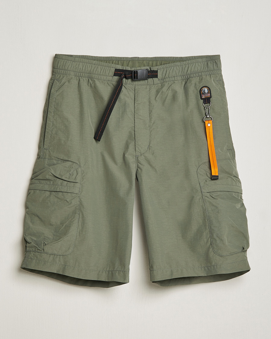 Hombres | Pantalones cortos | Parajumpers | Walton Vintage Nylon Shorts Thyme Green