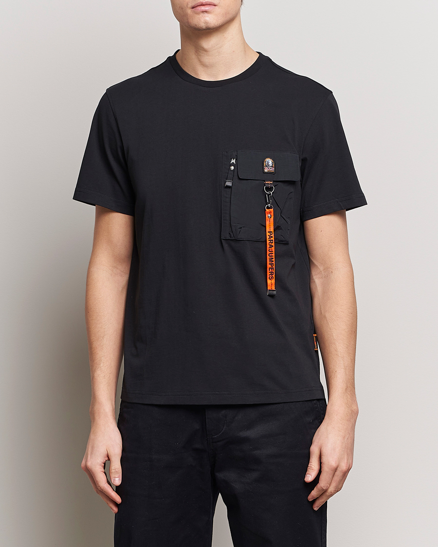 Hombres | Camisetas negras | Parajumpers | Mojave Pocket Crew Neck T-Shirt Black