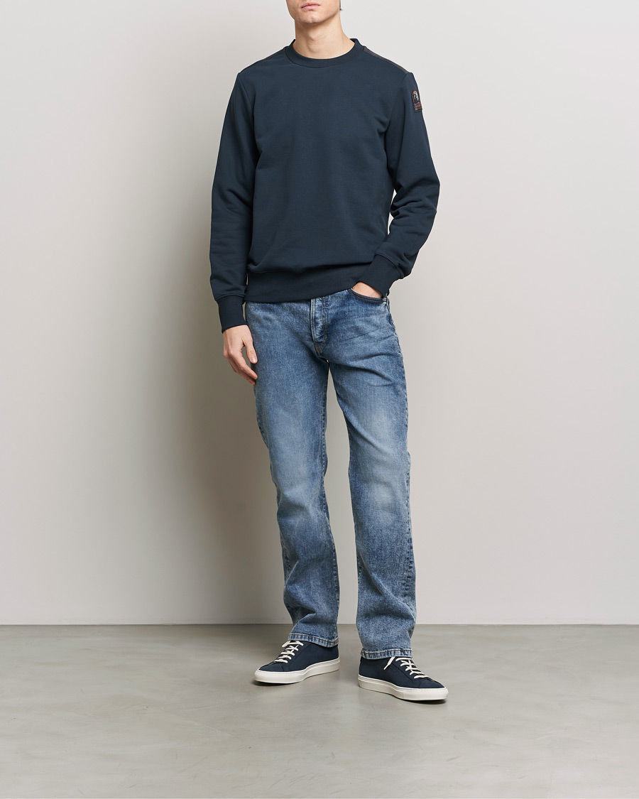 Hombres | Jerséis y prendas de punto | Parajumpers | K2 Super Easy Crew Neck Sweatshirt Blue Navy