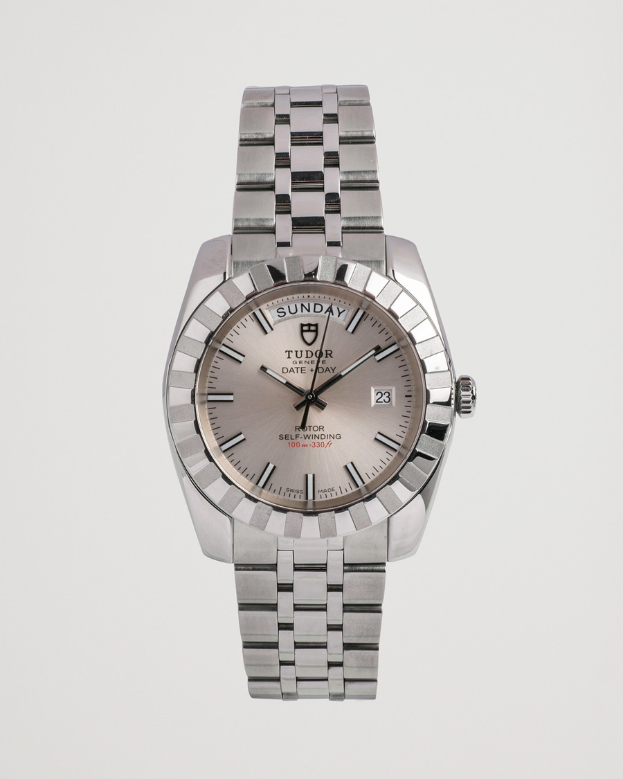 Hombres | Tudor Pre-Owned Classic Date-Day 23010 Silver | Tudor Pre-Owned | Classic Date-Day 23010 Silver