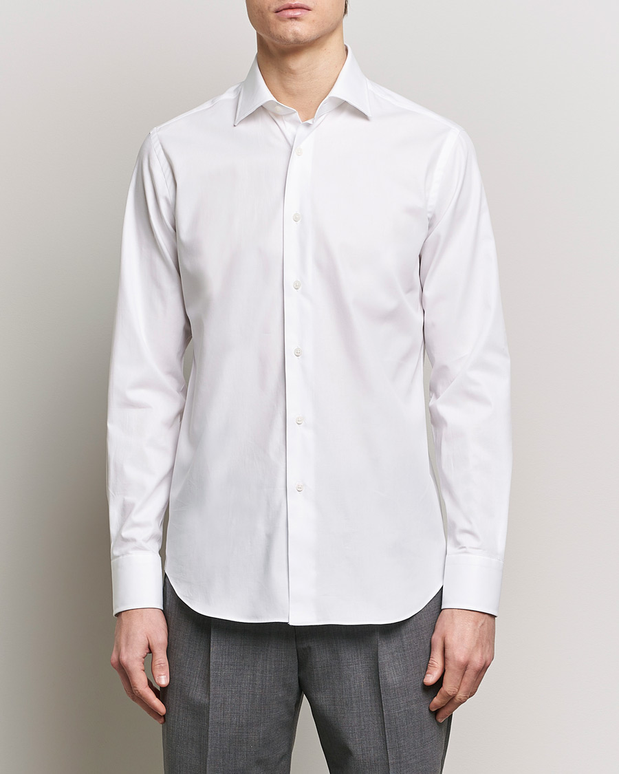 Hombres | Camisas | Grigio | Cotton Twill Dress Shirt White