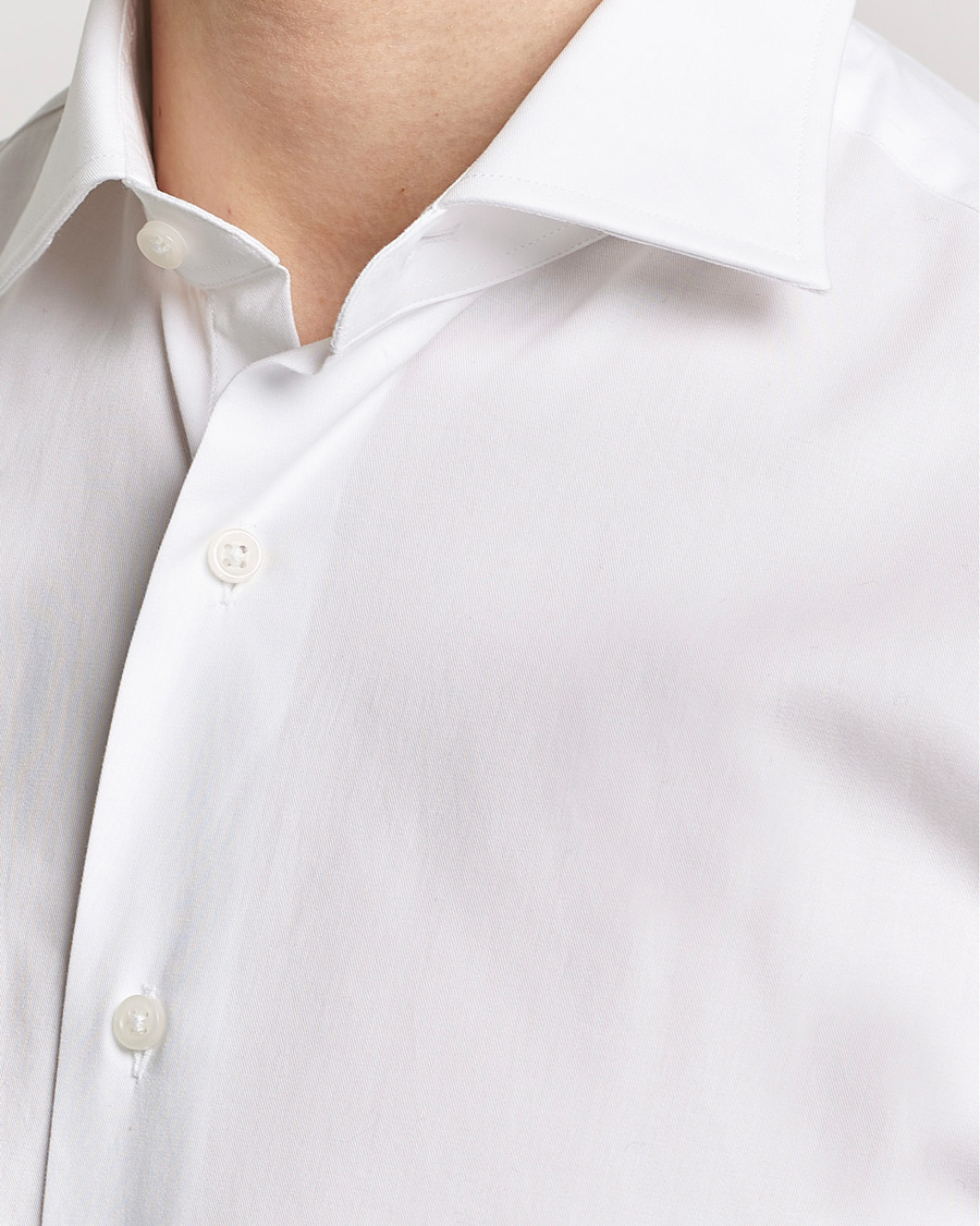 Hombres | Camisas | Grigio | Cotton Twill Dress Shirt White